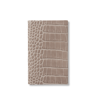 Shop Smythson Panama Notebook In Mara In Taupe