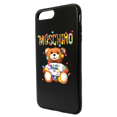 Shop Moschino Christmas Teddy Iphone Case In Black