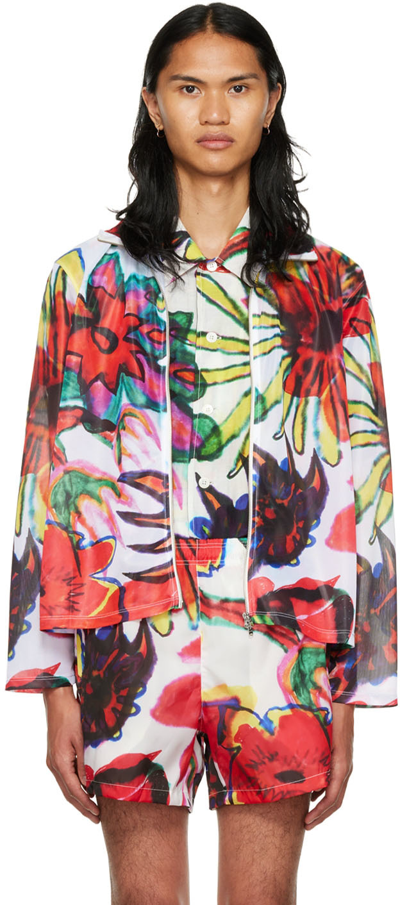 Shop Our Legacy Multicolor Floral Sweater In Melting Flowers Prin