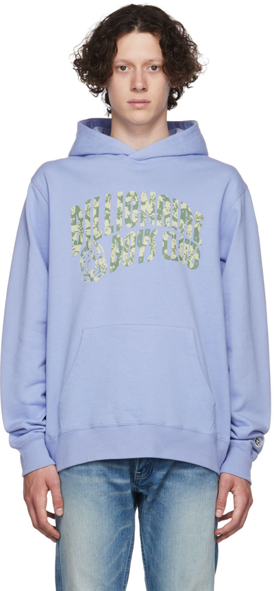 Shop Billionaire Boys Club Purple Printed Hoodie In Lilac