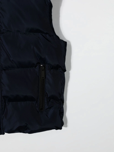 Dsquared2 Rear-logo Hooded Puffer Jacket In Blue