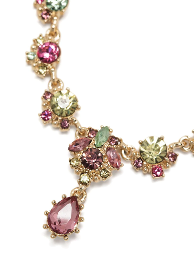 Shop Marchesa Notte Crystal-embellished Necklace In Gold