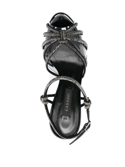 Casadei Flora C+c 160mm Sandals In Black