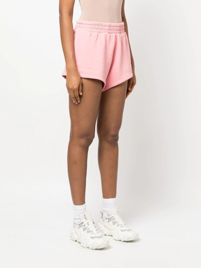 Shop Reina Olga Logo-print Cotton Shorts In Pink