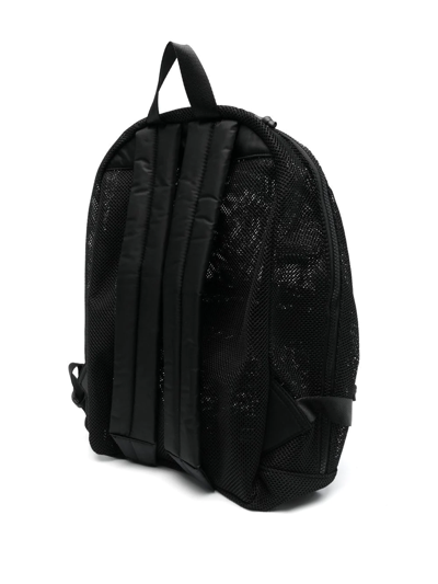 Shop Apc V.p.c Logo-print Mesh Backpack In Black