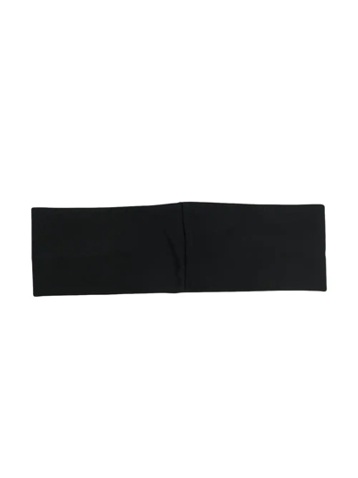 Shop Jean Paul Gaultier Rhinestone-logo Thin Headband In Black