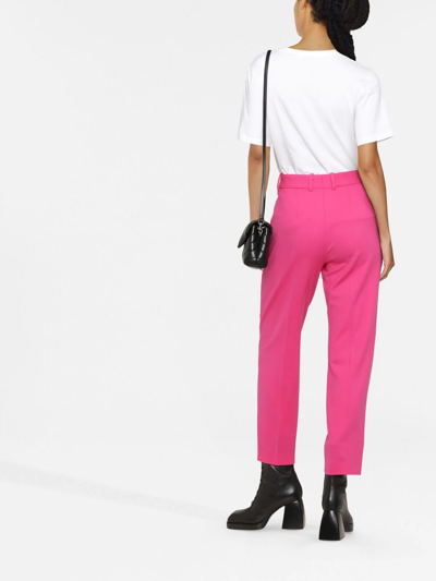 Shop Ermanno Scervino Slim-cut Taiolred Trousers In Pink