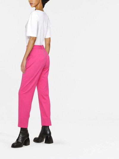 Shop Ermanno Scervino Slim-cut Taiolred Trousers In Pink