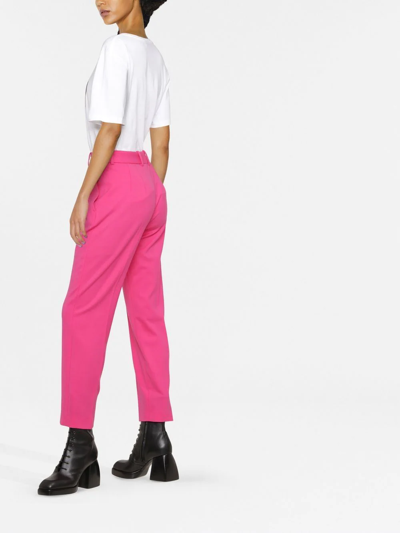 Ermanno Scervino Slim-cut Taiolred Trousers In Pink