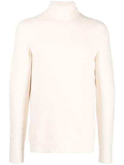 Shop Roberto Collina Brushed Roll-neck Jumper In Neutrals