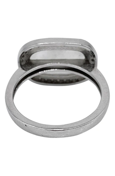 Shop Adornia Fine Sterling Silver Diamond & Moonstone Ring In White