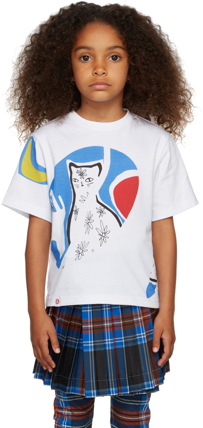 Shop Charles Jeffrey Loverboy Ssense Exclusive Kids White Graphic T-shirt