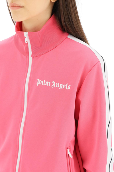 Shop Palm Angels Track Sweatshirt In Fuchsia