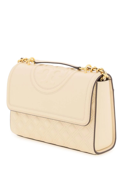 Shop Tory Burch Fleming Convertible Shoulder Bag In Beige