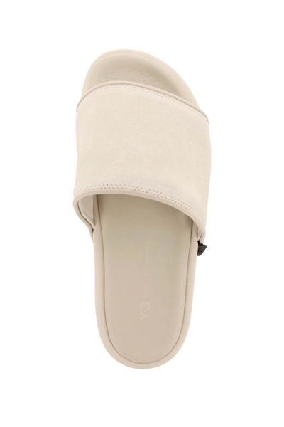Y-3 Men's Slip On Platform Slide Sandals In Grey