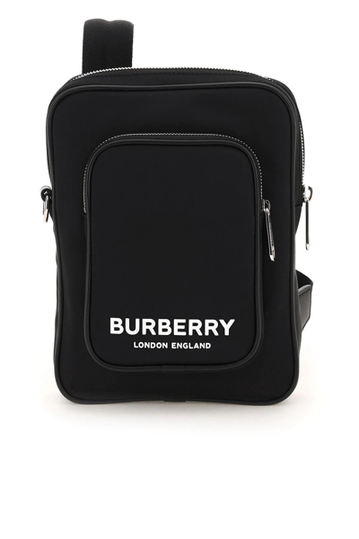 Shop Burberry Nylon Crossbody Bag In Black