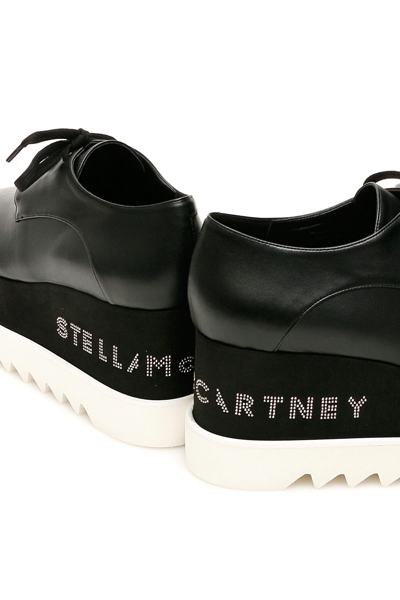 Shop Stella Mccartney Logo Elyse Lace-ups In Black