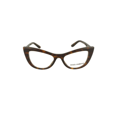 Shop Dolce E Gabbana Women's Brown Metal Glasses