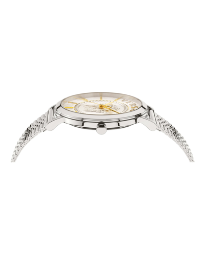 Shop Versace V-essential Bracelet Watch In Silver
