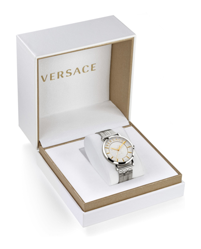 Shop Versace V-essential Bracelet Watch In Silver