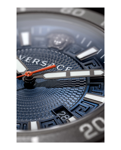 Shop Versace Greca Sport Bracelet Watch In Blue