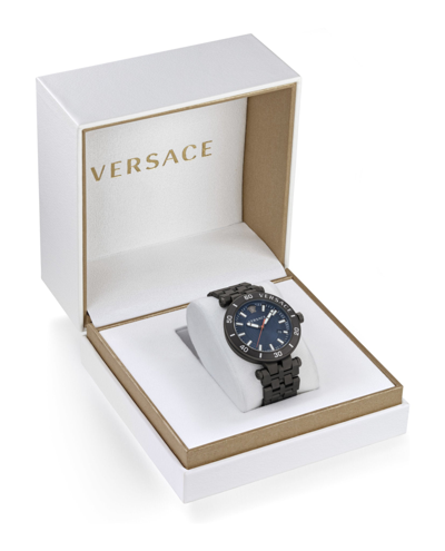 Shop Versace Greca Sport Bracelet Watch In Blue