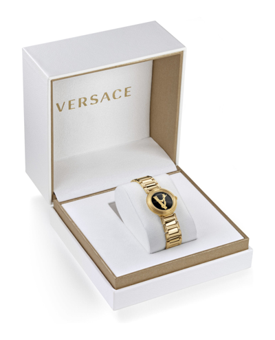 Shop Versace Virtus Bracelet Watch In Black