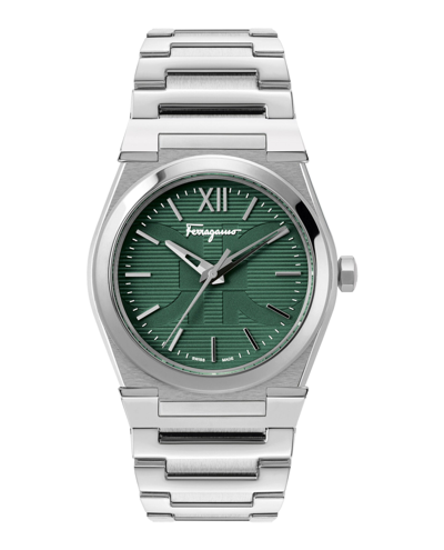 Shop Ferragamo Vega Bracelet Watch In Green