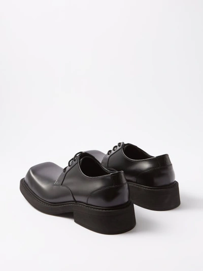 Balenciaga Inspector Derby L40 Leather Shoes In Black | ModeSens