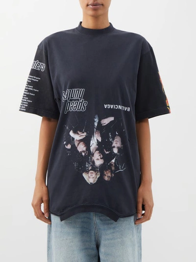 Balenciaga Speed Hunters Oversize Upside Down Graphic Tee In Black |  ModeSens