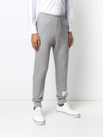 Shop Thom Browne Men Sweatpants In Classic Loopback With Rwb Side Stripes In Light Grey