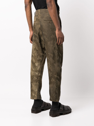 Shop Uma Wang Men Perch Wool Pants In Grey Brown