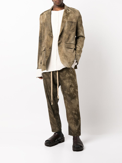 Shop Uma Wang Men Perch Wool Pants In Grey Brown