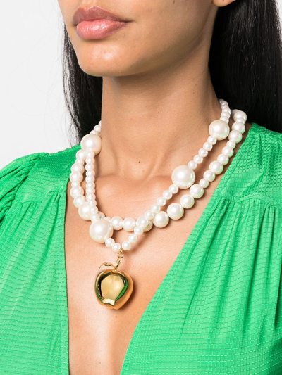 Shop Undercover Women Pearl Necklace In Pearl/gold