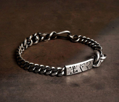 Shop Werkstatt:münchen Werkstatt Munchen Bracelet Tag Faith Love Hope M2481 In Silver