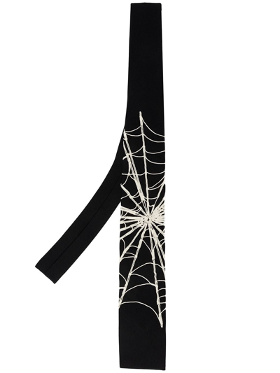 Shop Yohji Yamamoto Pour Homme Men Spider Embroidery Tie In Black