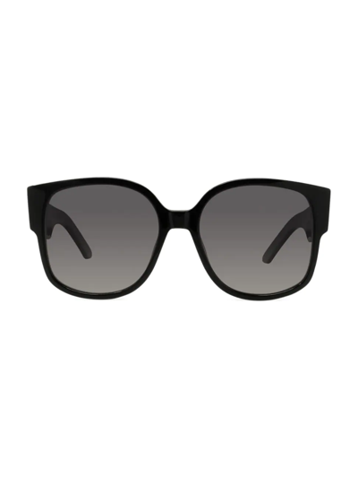 Shop Dior Women's Wil 58mm Square Sunglasses In Black