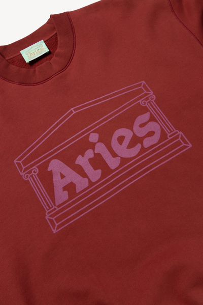 Shop Aries Unisex Column Sweatshirt In Rosewood