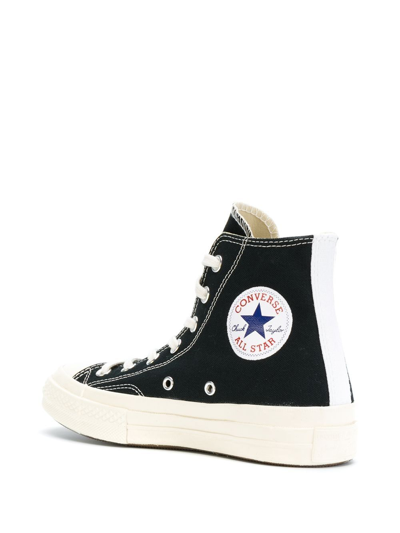 Shop Comme Des Garçons Play Comme Des Garcons Play X Converse Chuck Taylor High Top Sneakers In Black