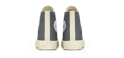 Shop Comme Des Garçons Play Comme Des Garcons Play X Converse Chuck Taylor High Top Sneakers In Grey