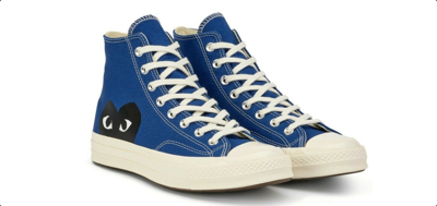 Shop Comme Des Garçons Play Comme Des Garcons Play X Converse Chuck Taylor High Top Sneakers In Blue