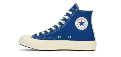 Shop Comme Des Garçons Play Comme Des Garcons Play X Converse Chuck Taylor High Top Sneakers In Blue