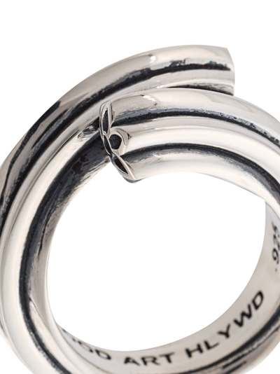 Shop Good Art Hlywd Nixon Twizzler Ring In Silver