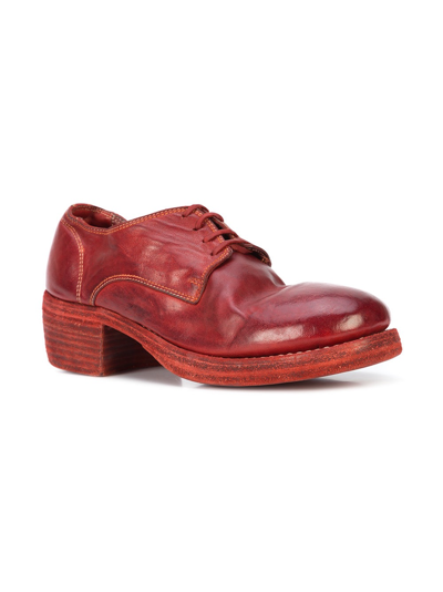Shop Guidi Women 792z Classic Soft Horse Leather Derby In 1006t Red