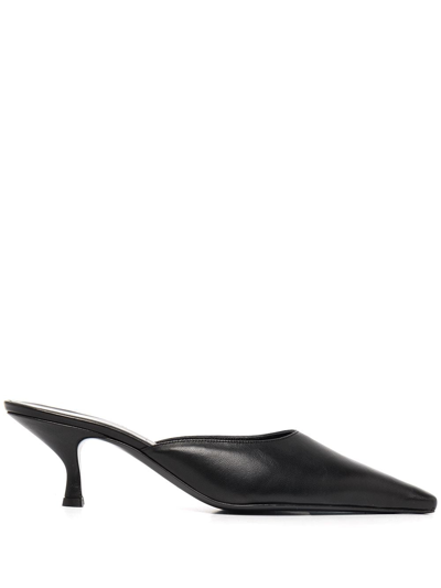Shop Kwaidan Editions Women Pointy Toe Kitten Heel Mule In Black