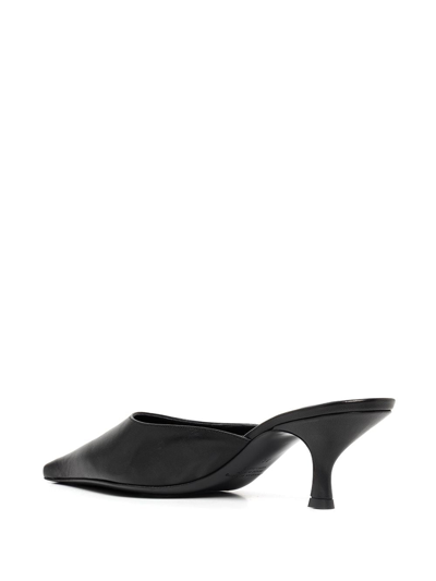 Shop Kwaidan Editions Women Pointy Toe Kitten Heel Mule In Black