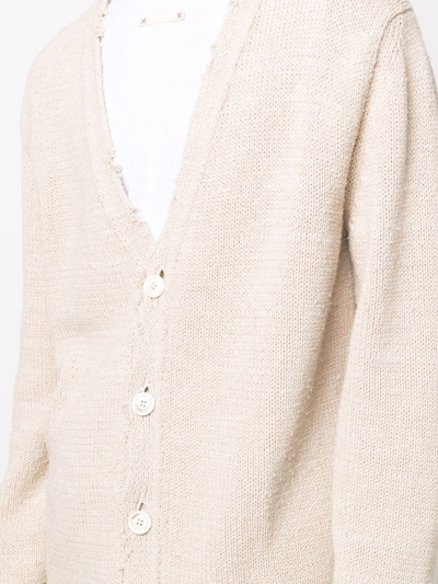 Shop Maison Margiela Men Oversized Cardigan In 112f Ivory