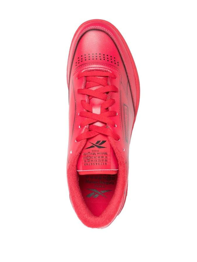 Shop Maison Margiela X Reebok Men Project 0 Club C Sneakers In Red