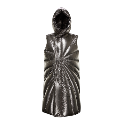 Shop Moncler + Rick Owens Unisex Porterville Sleeveless Downcoat In 920 Silver