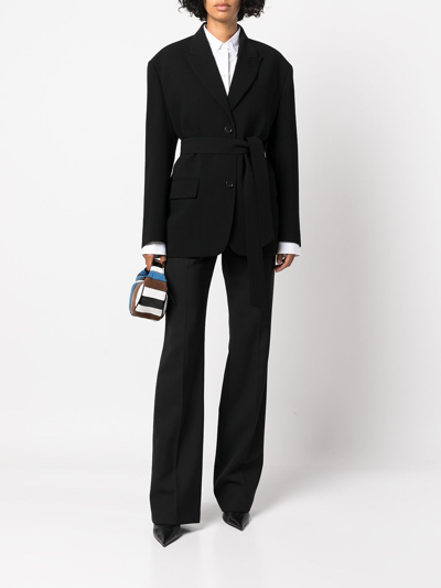 Shop Pushbutton Women Asymmetry-back Jacket In Black